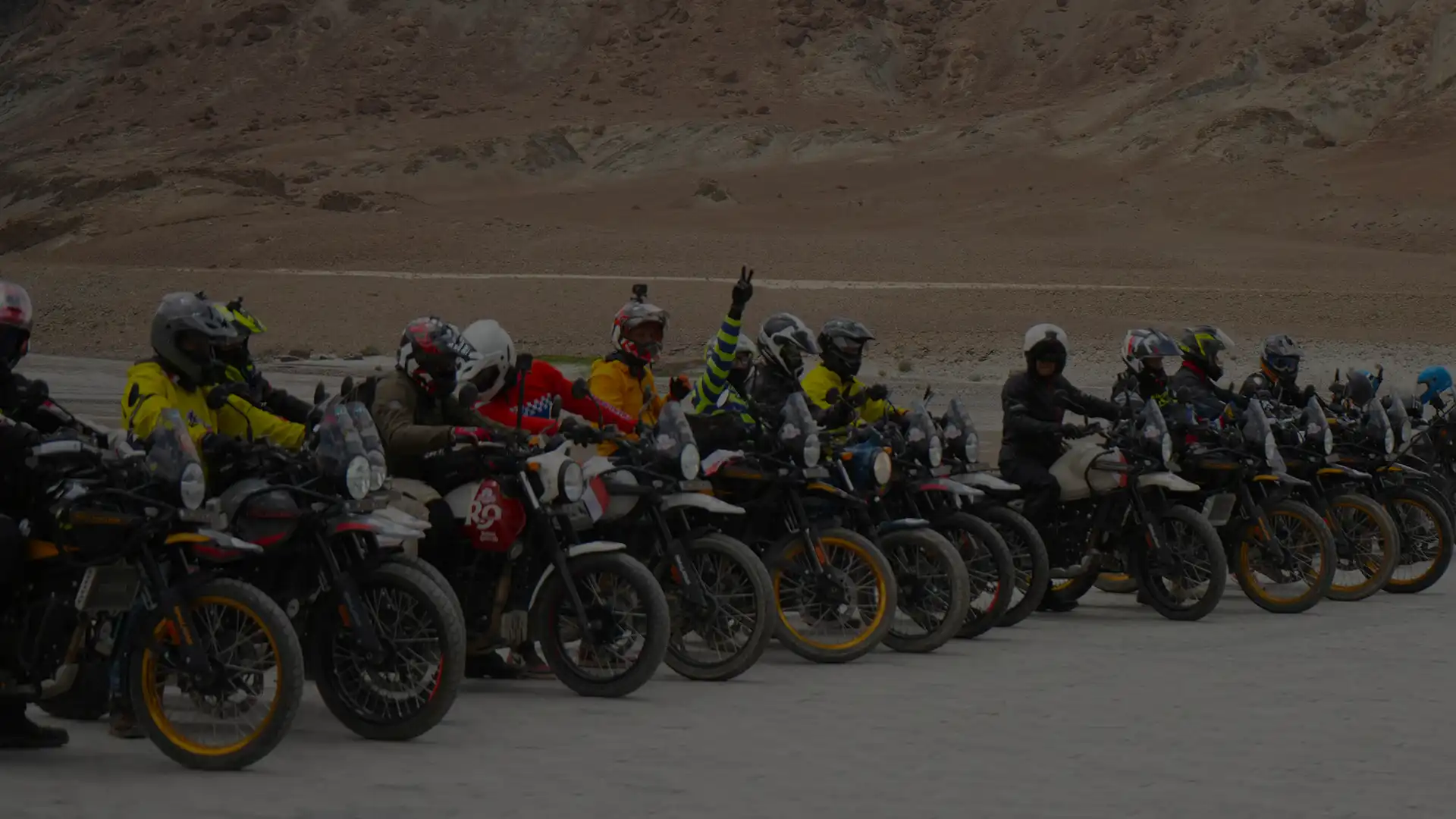 Motorcycle riders on an open road